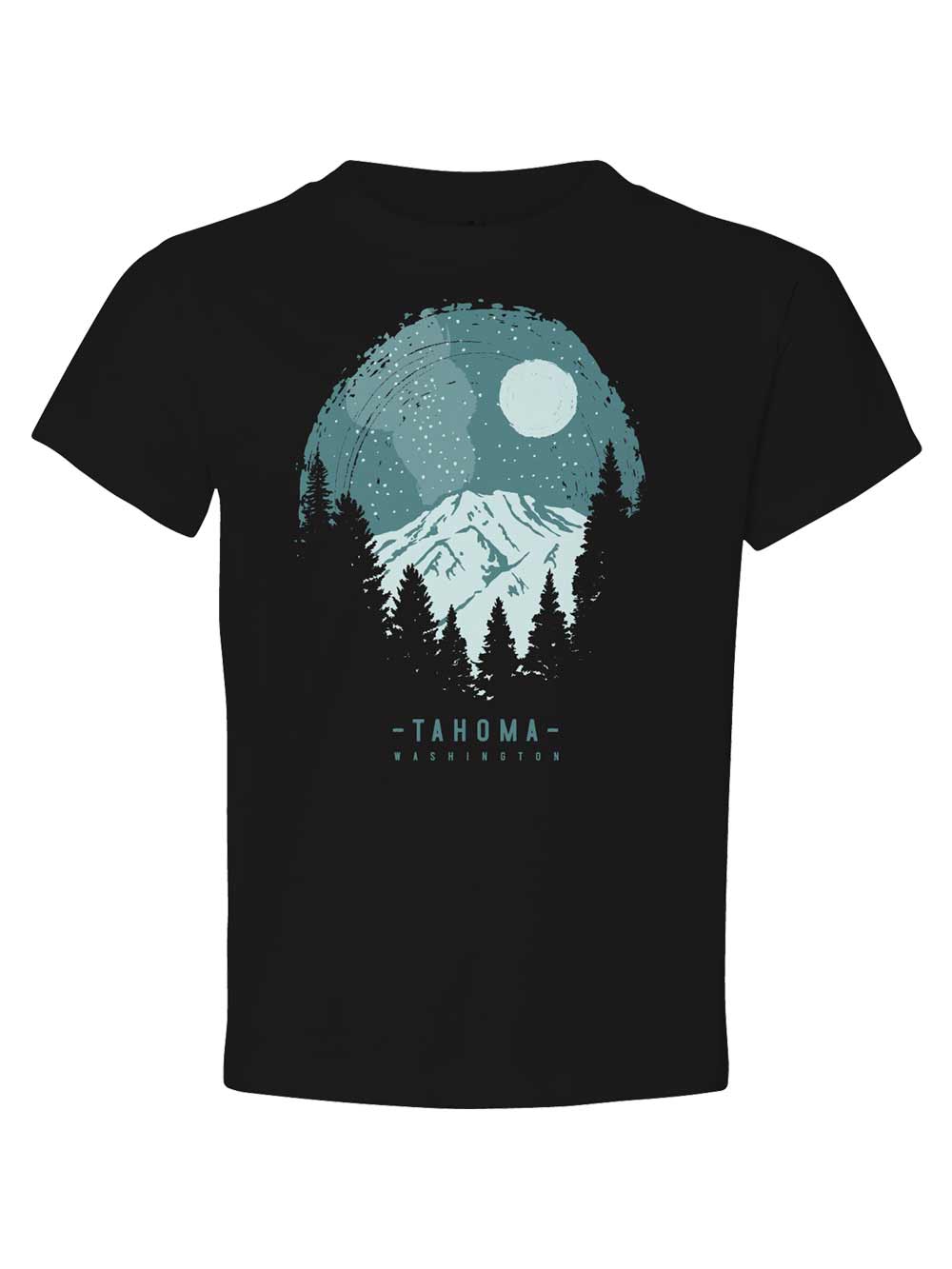 Mount Tahoma Starry Night Graphic T-Shirt